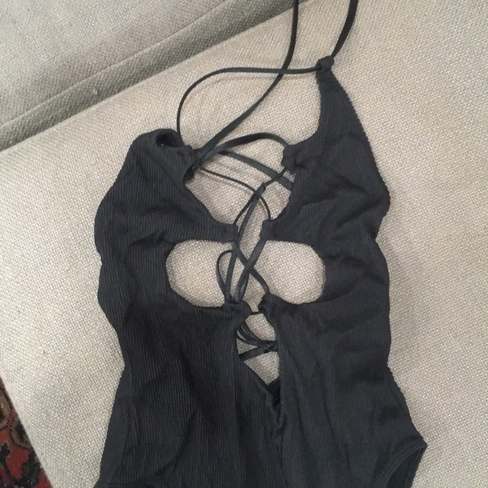 Strappy Black Suit